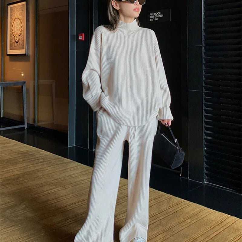 Das Alpine Rippstrick - Set - Weiß - Saint Doux