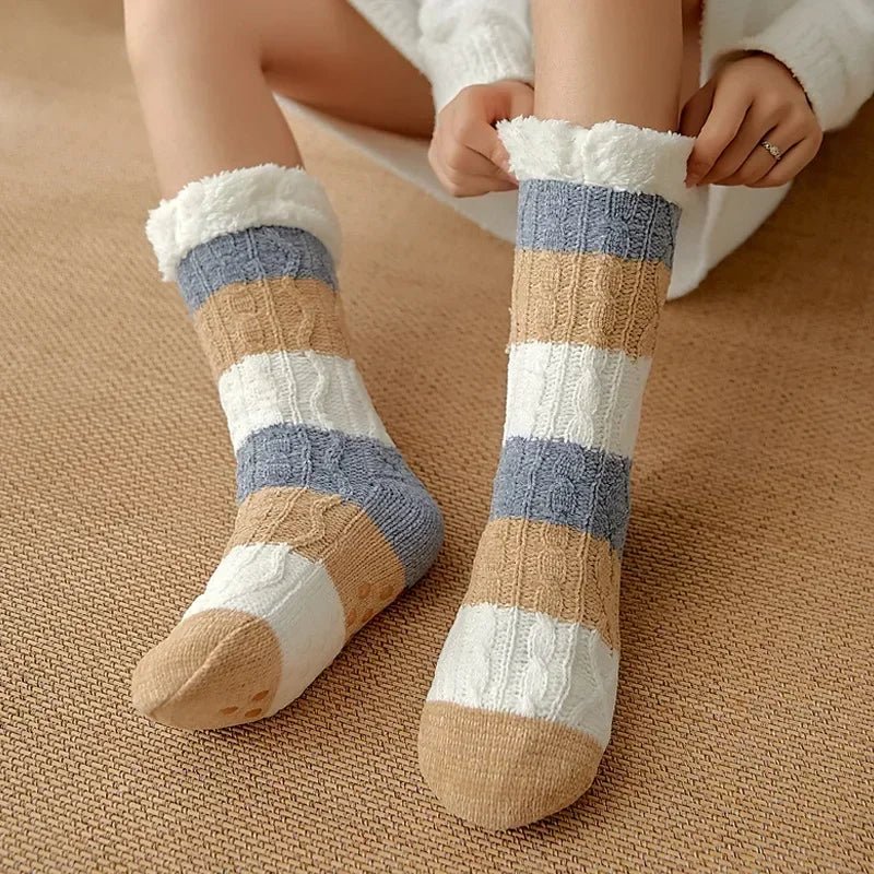 Die Cloud - Step Thermosocken - Blau/Braun - Saint Doux